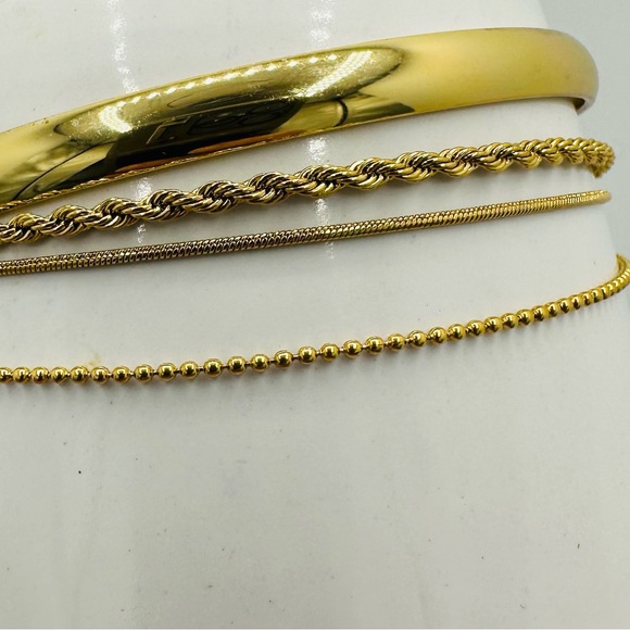 14KT Gold Minimalist Bracelet Set - Picture 9 of 9